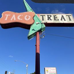 Front sign to taco treat front entrance front of location Front sign to taco treat front entrance front of location