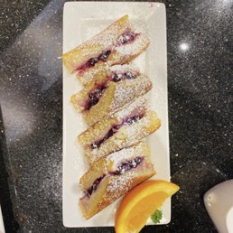Blueberry stuffed French toast