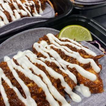 Flava Meal Prep - BLUE. CORN. MOLE. CHICKEN. TACOS. Made from scratch mole - Food Delivery Services Near Me - Boise, Idaho