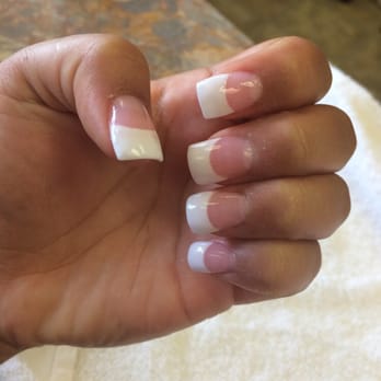 Elite Nails - Pink and white $25 - Nail Salons Near Me - Lomita, California