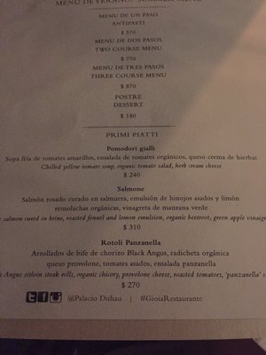 Menu photo 8 Gioia Restaurante & Terrazas Buenos Aires, C Menu photo 8 Gioia Restaurante & Terrazas Buenos Aires, C