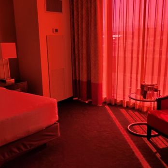 Ahern Hotel - Pink glow through the windows. - Hotels Near Me - Las Vegas, Nevada