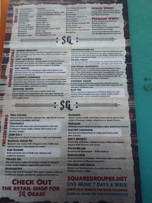 Menu photo 2 Square Grouper Tiki Bar Fort Pierce, FL