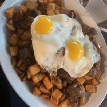 Bistro Cafe - Papas Griegas Con Churrasco - without veggies - Breakfast & Brunch Near Me - Miami, Florida Bistro Cafe - Papas Griegas Con Churrasco - without veggies - Breakfast & Brunch Near Me - Miami, Florida