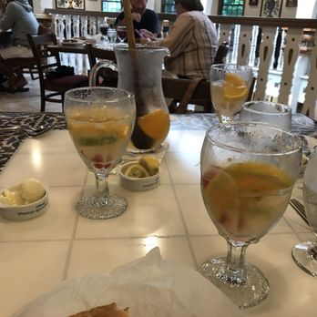 The Columbia - A pitcher of white wine Sangria made fresh table side. They also offer red wine sangria and table-side mojitos too. - Spanish Near Me - St Augustine, Florida The Columbia - A pitcher of white wine Sangria made fresh table side. They also offer red wine sangria and table-side mojitos too. - Spanish Near Me - St Augustine, Florida