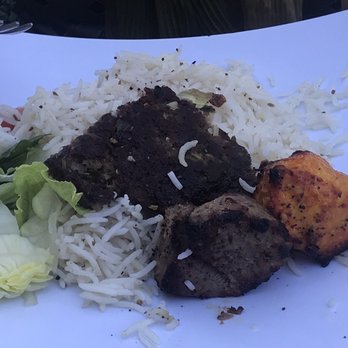 Chopan Kabob - Chapli, Chicken, Tikka Kabob Combo (I got hungry so ate most of it) - Afghan Near Me - Concord, California