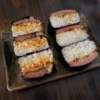 Noreetuh - Spicy Spam and Galbi Musubi - New American Near Me - New York, New York Noreetuh - Spicy Spam and Galbi Musubi - New American Near Me - New York, New York
