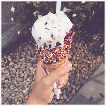 Licks Unlimited - Coconut Almond ice cream in a dipped waffle cone - Ice Cream & Frozen Yogurt Near Me - Excelsior, Minnesota Licks Unlimited - Coconut Almond ice cream in a dipped waffle cone - Ice Cream & Frozen Yogurt Near Me - Excelsior, Minnesota