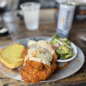 Red's Ice House - a plate of fried chicken with gravy - Seafood Near Me - Mount Pleasant, South Carolina Red's Ice House - a plate of fried chicken with gravy - Seafood Near Me - Mount Pleasant, South Carolina