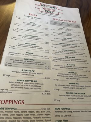 Menu photo 4 Matthew's Pizza Baltimore, MD Menu photo 4 Matthew's Pizza Baltimore, MD
