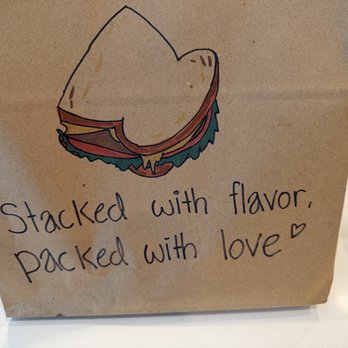 The Edna Valley Sandwich Shop - To go bag with hand drawn artwork. Nice touch! - Sandwiches Near Me - Oakley, California The Edna Valley Sandwich Shop - To go bag with hand drawn artwork. Nice touch! - Sandwiches Near Me - Oakley, California