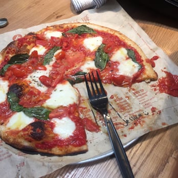 Blaze Pizza - Make your own: Classic red sauce, spinach, cherry tomatoes, goat cheese - Pizza Near Me - Davis, California