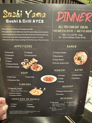 Menu photo 2 Sushi Yama Indianapolis, IN Menu photo 2 Sushi Yama Indianapolis, IN
