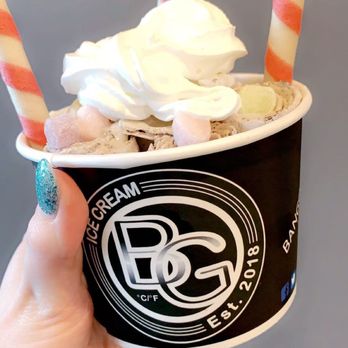 Bango Creamery - Cookie Monster Bango roll with whipped cream and mochi - Ice Cream & Frozen Yogurt Near Me - Los Angeles, California Bango Creamery - Cookie Monster Bango roll with whipped cream and mochi - Ice Cream & Frozen Yogurt Near Me - Los Angeles, California