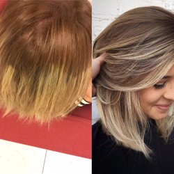 J's Salon - Photo in the right is what I brought in. Photo on the left is what I got.