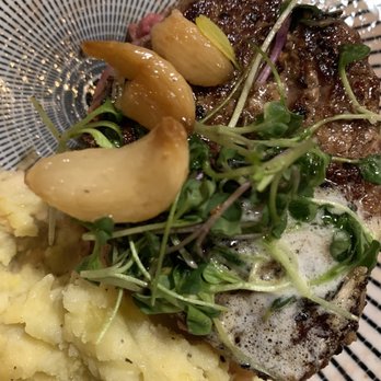 No6 - Filet with garlic confit and micro greens. So tender. - Restaurants Near Me - South Bend, Indiana No6 - Filet with garlic confit and micro greens. So tender. - Restaurants Near Me - South Bend, Indiana