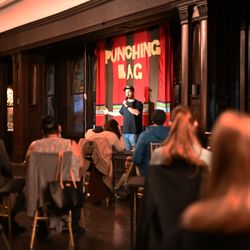 Punching Bag Comedy - Chris Faga performing at one of our road shows