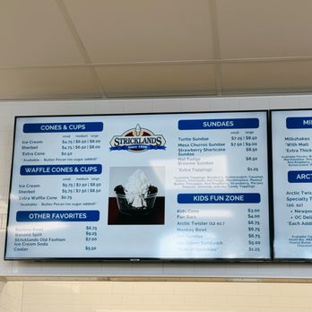 Stricklands Ice Cream - Menu - Ice Cream & Frozen Yogurt Near Me - Costa Mesa, California
