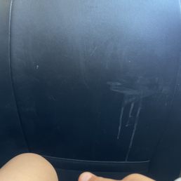 Back of the seat immediately after the wash