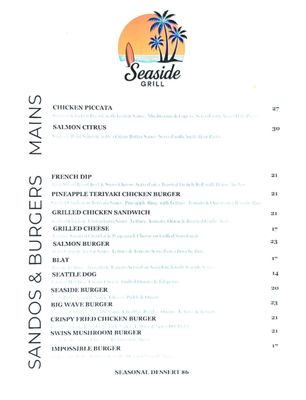 Menu photo 1 Seaside Grill Seattle, WA