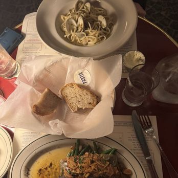 Pastis Miami - Trout Amandine and Spaghetti with Clams - French Near Me - Miami, Florida