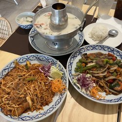 Taste of Thai - Tom Kha, Pad Thai, and cashew chicken