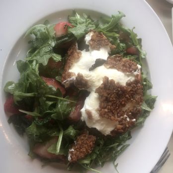 The Roasted Garlic - Goat cheese salad-I broke up the patty of goat cheese so I could spread it over my greens-very good! - American Near Me - Pittsfield, Massachusetts