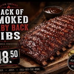 Sol Brothers Southern BBQ - 12 hour slow smoked baby back ribs