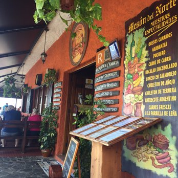 Mesón del Norte - Outside menu - lovely restaurant with a view - Spanish Near Me - Las Portelas, TF