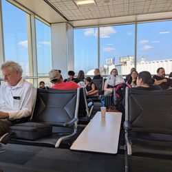 George Bush Intercontinental Airport - Terminal A - Inside George Bush Intercontinental Airport IAH Terminal A at Gate A15. Delta Air Lines. IAH to ATL Atlanta.