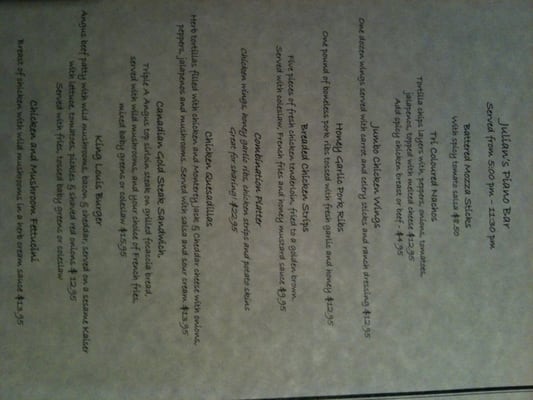 Menu photo 4 Julian's Piano Bar Edmonton, AB Menu photo 4 Julian's Piano Bar Edmonton, AB