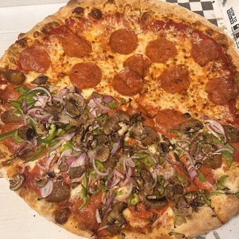 Mattenga’s Pizzeria - Military Dr - 1/2 supreme 1/2 pepperoni pizza - Pizza Near Me - San Antonio, Texas Mattenga’s Pizzeria - Military Dr - 1/2 supreme 1/2 pepperoni pizza - Pizza Near Me - San Antonio, Texas