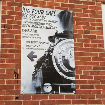 Big Four Cafe - a train on the side of a brick building - Cafes Near Me - Batesville, Indiana