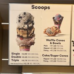 Baskin-Robbins - Prices
