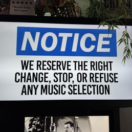 A Justified notice for the jukebox A Justified notice for the jukebox