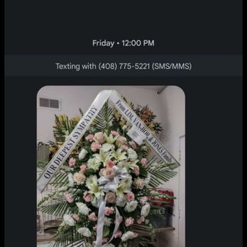 Adorable Flowers - It clearly stated that I wanted the flowers to be delivered on Thurs, but this text said it was delivered Wed afternoon. - Florists Near Me - San Jose, California Adorable Flowers - It clearly stated that I wanted the flowers to be delivered on Thurs, but this text said it was delivered Wed afternoon. - Florists Near Me - San Jose, California