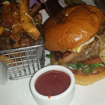 Kitchen 519 - Breakfast Burger! Garlic Parm fried Potato sticks! #Delish - New American Near Me - Glendora, New Jersey Kitchen 519 - Breakfast Burger! Garlic Parm fried Potato sticks! #Delish - New American Near Me - Glendora, New Jersey