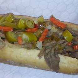 Chicago Hot Dogs - They now have real italian beef from taylor street in chicago on gonella bread with sweet peppers or hot giardina mix, 5 stars to me