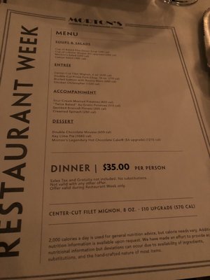 Menu photo 7 Morton's The Steakhouse Bethesda, MD Menu photo 7 Morton's The Steakhouse Bethesda, MD