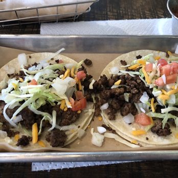 Cantina 52 - Very very dry and bland ground beef tacos. Not even seasoned. Five bucks each à la carte - Dance Clubs Near Me - Crystal Lake, Illinois
