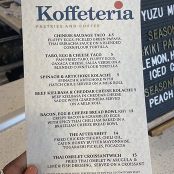 Koffeteria - Menu with food items - Bakeries Near Me - Houston, Texas Koffeteria - Menu with food items - Bakeries Near Me - Houston, Texas