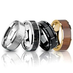 Made To Order Jewelers - Thorsten Rings on display.
