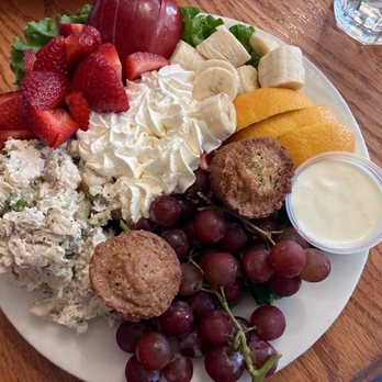 Old Mill Restaurant - Fresh fruit plate with homemade chicken salad. Excellent! - American Near Me - Pigeon Forge, Tennessee Old Mill Restaurant - Fresh fruit plate with homemade chicken salad. Excellent! - American Near Me - Pigeon Forge, Tennessee