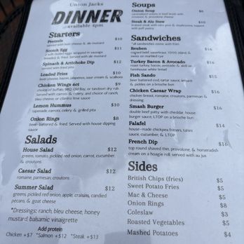 The Union Jack Pub & Restaurant - Menu - British Near Me - Winchester, Virginia
