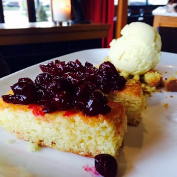 Amaro Bistro - Ricotta Cake - vanilla gelato, cranberry compote - Italian Near Me - Bothell, Washington Amaro Bistro - Ricotta Cake - vanilla gelato, cranberry compote - Italian Near Me - Bothell, Washington