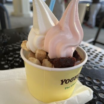 Yogurt Deluxe - Size small $5.25 + $1.00 for 2 toppings - you can pick up to 2 flavors the strawberry cheesecake had a coconut after taste to it - Ice Cream & Frozen Yogurt Near Me - Castro Valley, California Yogurt Deluxe - Size small $5.25 + $1.00 for 2 toppings - you can pick up to 2 flavors the strawberry cheesecake had a coconut after taste to it - Ice Cream & Frozen Yogurt Near Me - Castro Valley, California