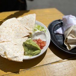 Rio Bravo - Chicken quesadilla & Chicken burrito.