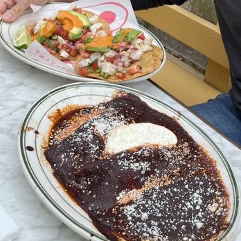 El Molino Central - Chicken enchiladas and halibut ceviche - Mexican Near Me - Sonoma, California