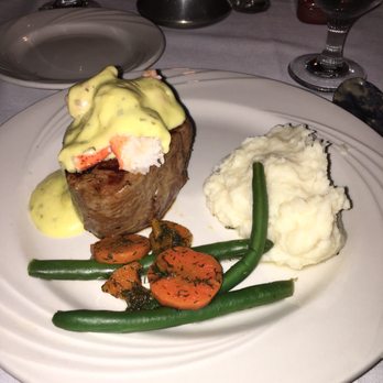 Ye Olde Tavern - Filet mignon with lobster and cream sauce - out of this world! Highly recommend. - American Near Me - Manchester, Vermont Ye Olde Tavern - Filet mignon with lobster and cream sauce - out of this world! Highly recommend. - American Near Me - Manchester, Vermont