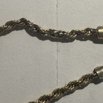 Gold USA - A cheap chain I bought from them and it wrote twice already and the second time they use solder on it.They made $50 extra dollars. - Jewelry Near Me - Sacramento, California Gold USA - A cheap chain I bought from them and it wrote twice already and the second time they use solder on it.They made $50 extra dollars. - Jewelry Near Me - Sacramento, California